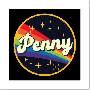 Penny // Rainbow In Space Vintage Style Posters and Art